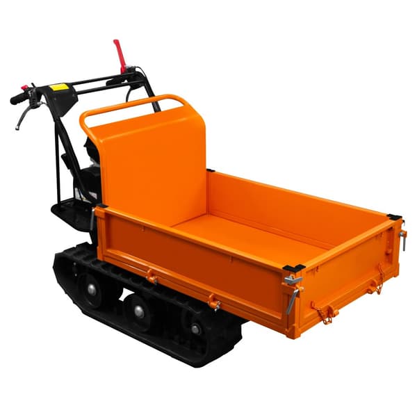 Sporslæde Mini Dumper Benzin-drevet Transportør 300kg 196cc 6.5HK 4 Gear Terrængående CE-certificeret 2 GRATIS Ramper Havearbejde og Terrænkørsel