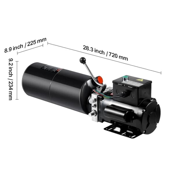 Hydraulinen voimanpakkaus, 2200W moottori, 25 gallonan säiliö, 10 kvarttia