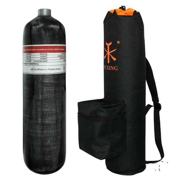 TUXING Hiilikuitusylinteri, 3.0L kapasiteetti, 300BAR työpaine,3L laukulla