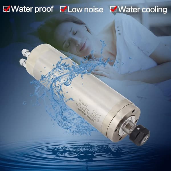 Vandkølet spindelmotor, 2,2 kW effekt, 10-24000 omdr./min hastighed, ER20 collet størrelse