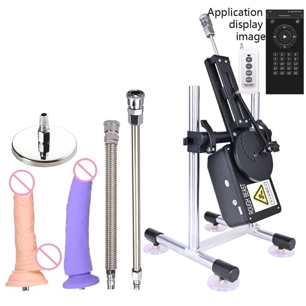 Vahva APP Seksikone, Säädettävä Iskun Pituus, Langaton Kauko-ohjaus,Sovellus (Violetti Dildo)