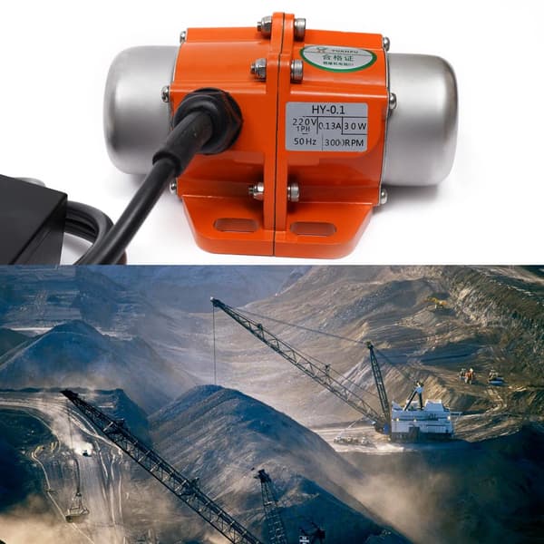 Värähtelymoottori, 3000 RPM, 1-vaihe 30W, Mukautettava säädettävä eksentrisyys,EU-plugi