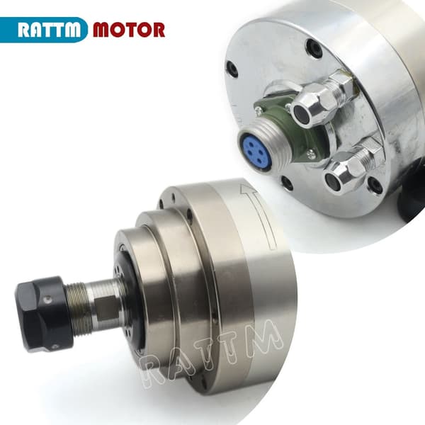 3KW Vesijäähdytteinen Spindelimoottori, Korkea nopeus 24000rpm, Tarkkuus ER20-porakara
