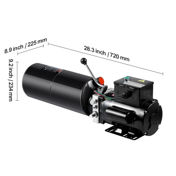 Hydraulinen voimanpakkaus, 2200W moottori, 25 gallonan säiliö, 10 kvarttia