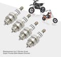 Miniatyrbild 5 av 5: 4 Styck Tändstift L7T Ersättning för 2-taktsmotor 33cc 43cc 47cc 49cc ATV Moped Scooter Super Pocket Motor Pocket Bike
