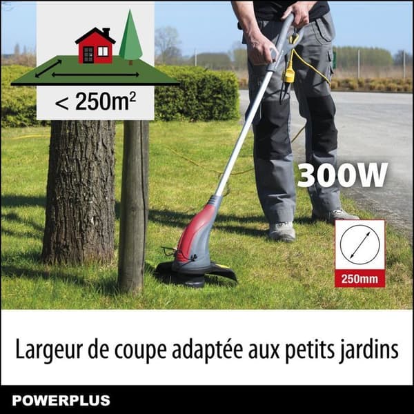 POWERPLUS Elektrisk kanttrimmer 300 W Ø250 mm