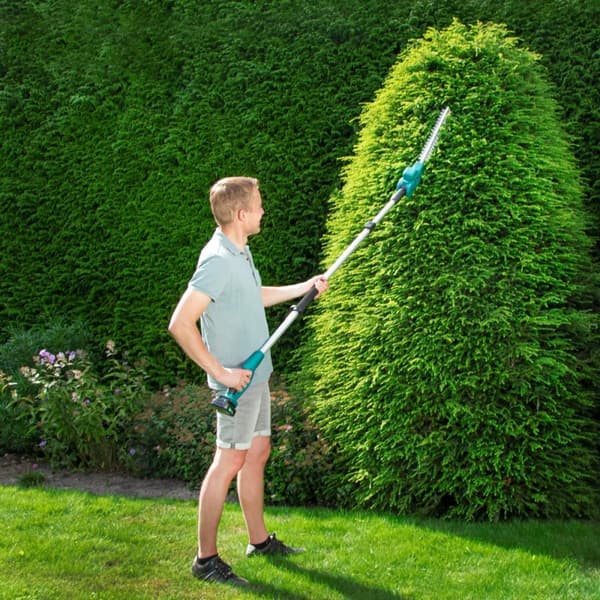 VONROC Teleskopisk Häcksax 20V - Bladlängd 40 cm, Justerbart Blad, För Upp Till 3m Höjd, 4.0Ah Batteri Inkluderat
