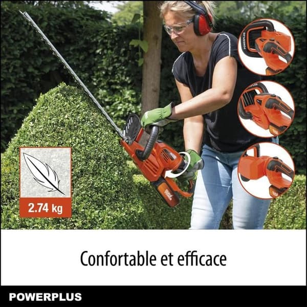 Dubbel effekthöjdstorlek PowDPG7536 - 40 V -batteri, utan batteri eller laddare, 670 mm blad, 22 mm avvikelse