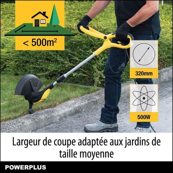 PowerPlus POWXG30033 Electric-Edge-Storey-500 W, 320 mm Ø, Tooling, Herb Cut &amp; -Borders för din trädgård