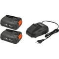 Miniatyrbillede 1 af 3: Gardena startkit P4A PBA 18V/45 + AL 1830, 2 x 2,5 Ah batterier og oplader