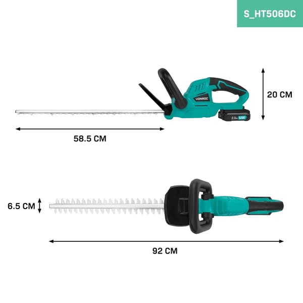 VONROC Hækkeklipper 20V - 520mm | Inkl. 2.0Ah Akku og oplader