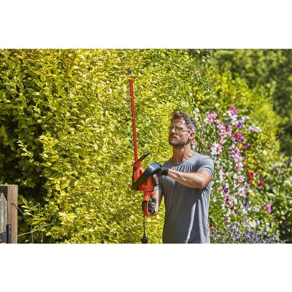 650W Häcksax Blad 60 cm Svart + Decker Vridbart handtag 5 lägen Inget blad 25mm
