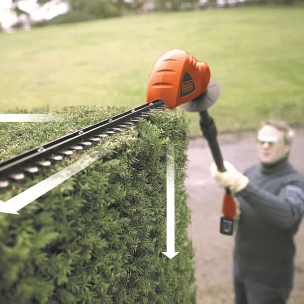 BLACK+DECKER 43cm 18V 2Ah Häcksax med lång räckvidd GTC1843L20-QW - Diamond Sharp Blades