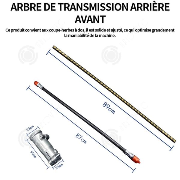 INN Drivaxel 89 cm flexibel axelkärna för ryggsäck Metalltransmission Gräsklippare Drivaxel