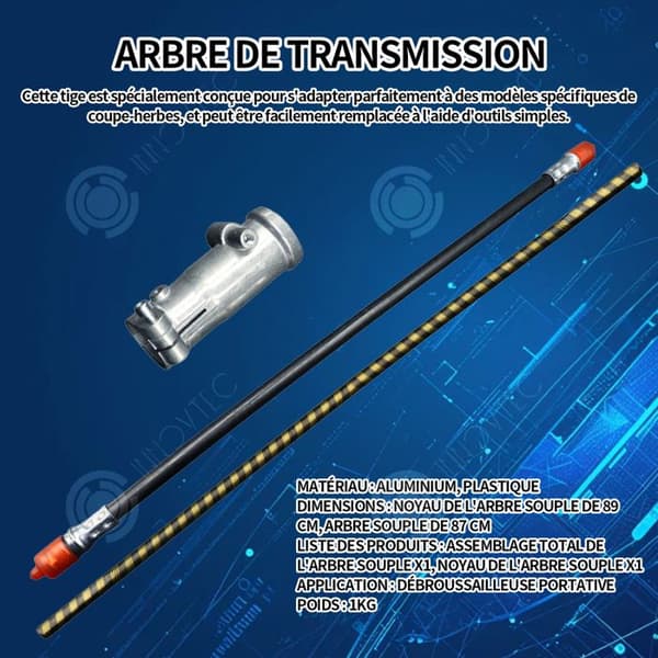 INN Drivaxel 89 cm flexibel axelkärna för ryggsäck Metalltransmission Gräsklippare Drivaxel