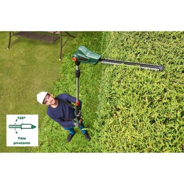 Bosch sladdlös teleskopisk häcksax - UniversalHedgePole 18 (1 batteri 18 V 2,5 Ah, laddare, bladlängd 43 cm)
