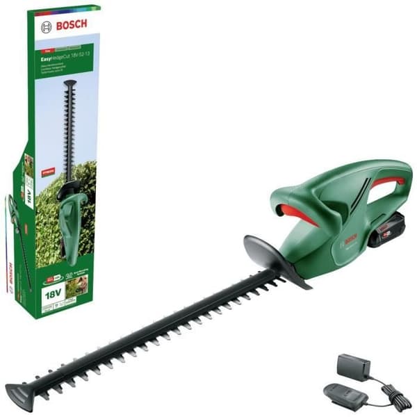 Bosch Hem och Trädgård EasyHedgeCut 18V-52-13 sladdlös häcksax med batteri, med 18 V Li-Ion laddare 520 mm