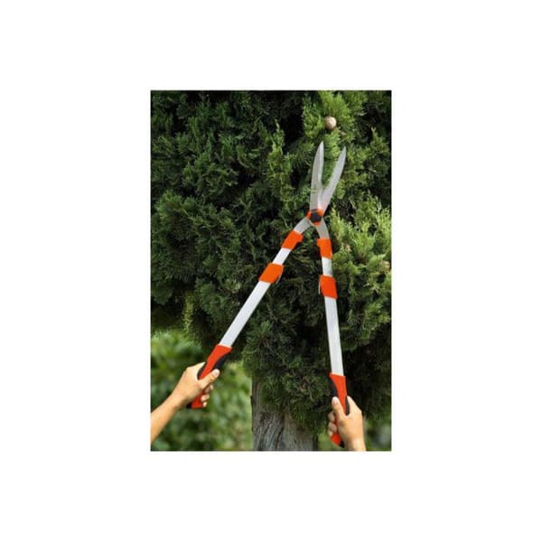 Teleskopisk häcksax vågigt blad - butik - längd 73-87cm - Orange färg