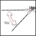 Miniatyrbild 2 av 5: Einhell teleskopisk häcksax GC-HH 9046 (900 W, tandavstånd 20 mm, räckvidd 1,97 m, sträcker sig upp till 2,60 m)