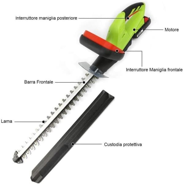 Batteridriven elhäcksax Lithium-ION 20 V 2 Ah BAKAJI 2832159