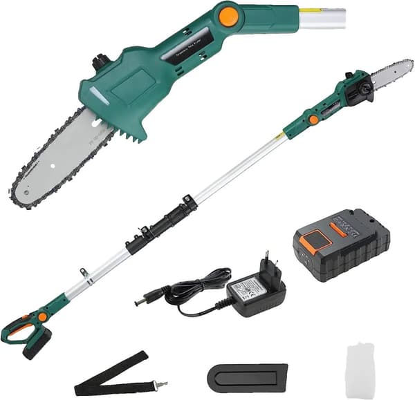 Trådløs Teleskopisk Stang Lopper, 20V Li-ion Batteri, 5m Rækkevidde