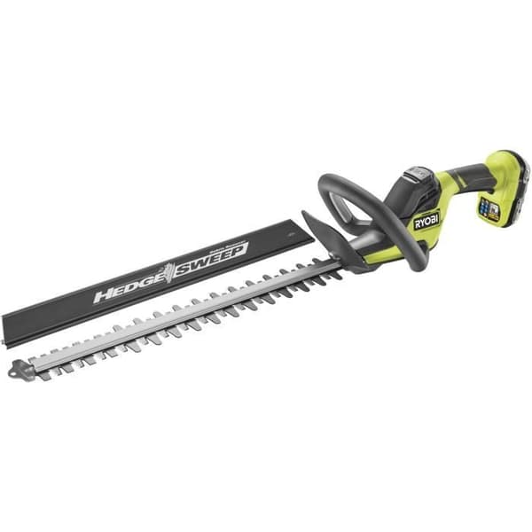RYOBI - LINEA 18V ONE+ häcksax - in-line design - 50 cm blad - 24 mm avstånd + 2,0 Ah batteri &amp; laddare - RY18HT50A-120