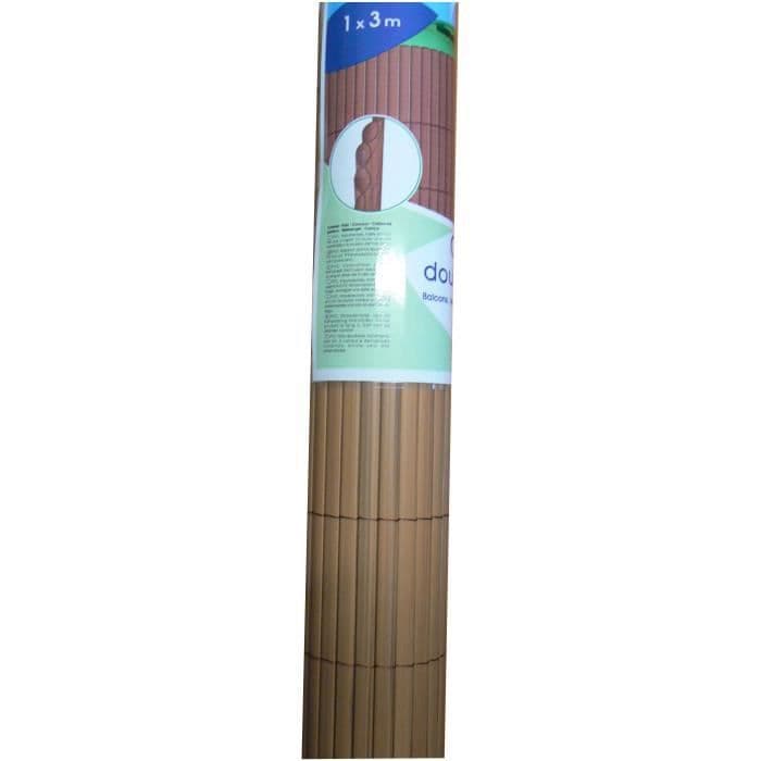 IDEAL HAVEN PVC canisse - dobbelt ansigt 10 mm - 1 x 3 m - mørk træfarve