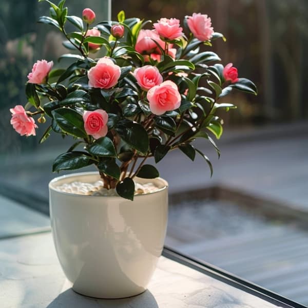 Japansk Ros - Camellia japonica 'Dr. King' - Höjd 50-60cm - ⌀15cm