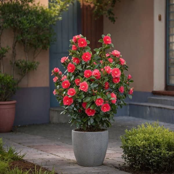 Japansk Ros - Set om 2 - Camellia japonica 'Lady C.' - Höjd 50-60cm - ⌀15cm