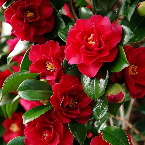 Japansk Ros - Set om 2 - Camellia japonica 'Lady C.' - Höjd 50-60cm - ⌀15cm
