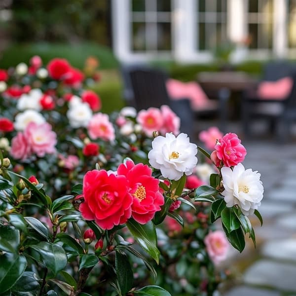 Kamelia japansk rose - Sæt med 3 - Camellia japonica - Højde 25-40cm - ⌀9cm