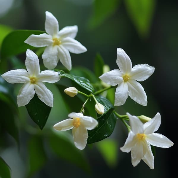 Stjernejasmin - Sæt med 6 - Jasminum 'Officinale'  - Højde 25-40cm - ⌀9cm