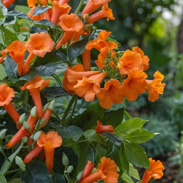 Trompetblomst - Campsis radicans - Højde 110-120cm - ⌀17cm