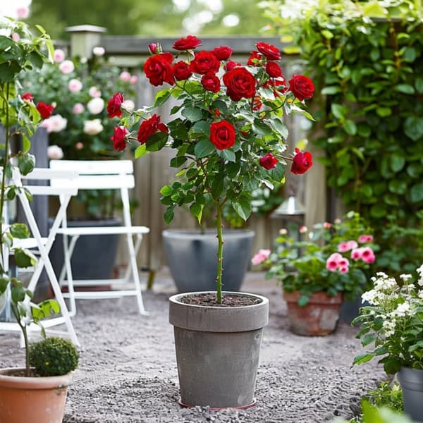 Ros på stam - Set om 2 - Rosa palace ‘Pride' - Höjd 80-100cm - ⌀19cm