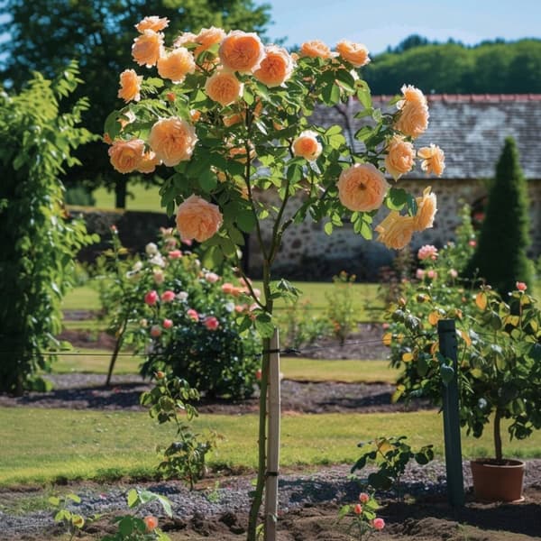 Rosentræ - Sæt med 2 - Rosa palace 'Catherine' - Højde 80-100cm - ⌀19cm
