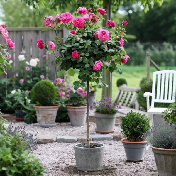 Rosentræ - Sæt med 2 - Rosa palace 'Topkapi' - Højde 80-100cm - ⌀19cm