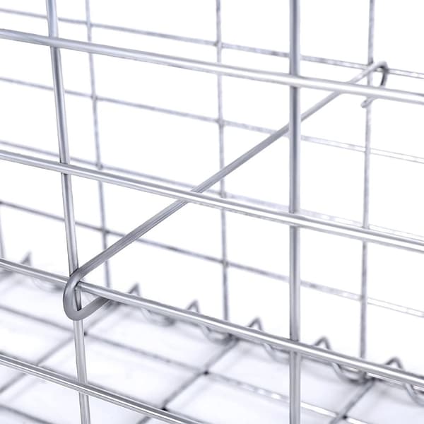 Schanskorf - Gabion lavet af metalnet - 100 x 95 x 30 cm - Sølv
