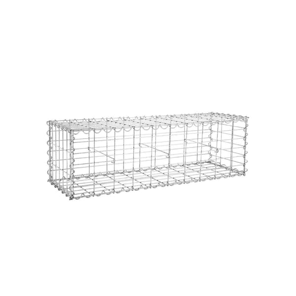 Schanskorf - Gabion Garden Wall - för stenar - 100 x 30 x 30 cm - silver