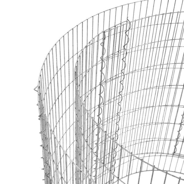 Schanskorf - Rund dekorativ kurv - Metal Stone Basket - Rustfrit - 90 x 80 cm