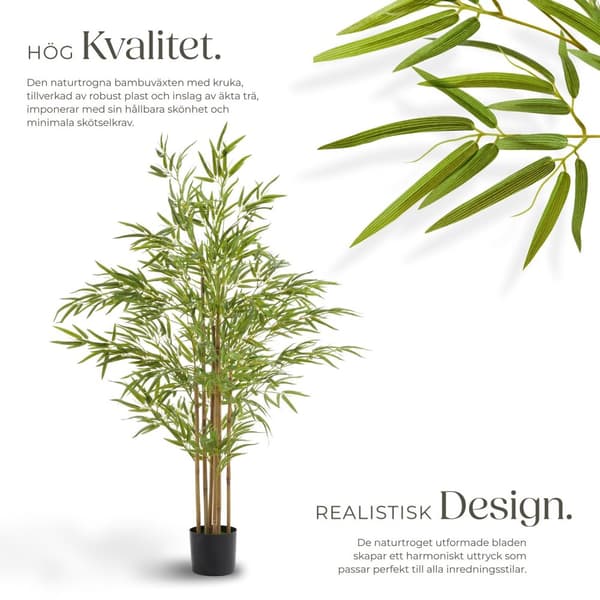 Konstgjort bambuträd Bambosa, naturtrogen textur - 150 cm