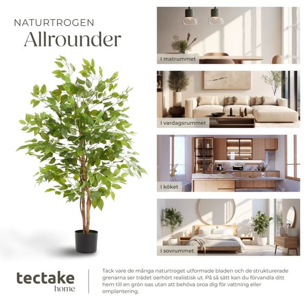 Konstgjort fikusträd Fida, naturtrogen textur - 120 cm