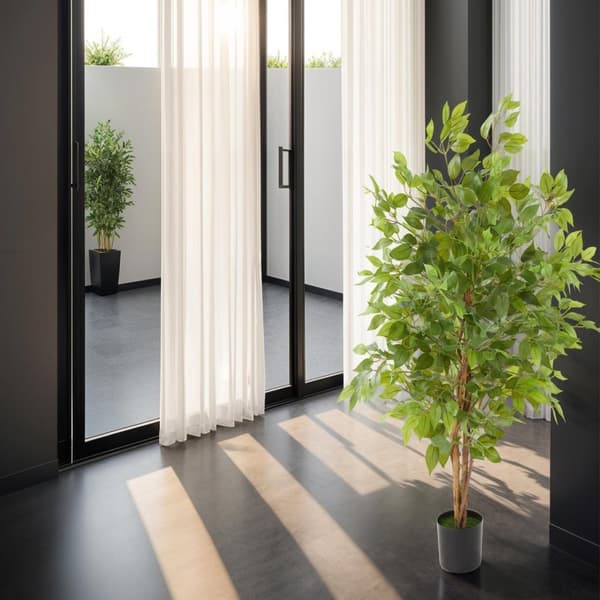 Kunstigt ficustræ Fida, realistisk tekstur - 120 cm