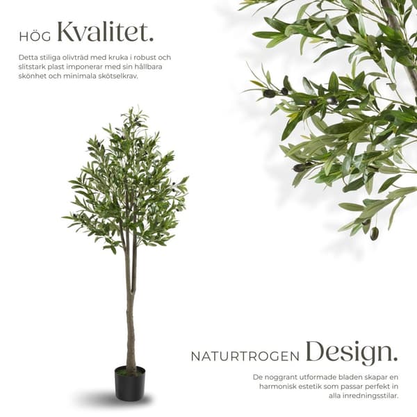 Konstgjort olivträd Oleand, naturtrogen textur - 150 cm