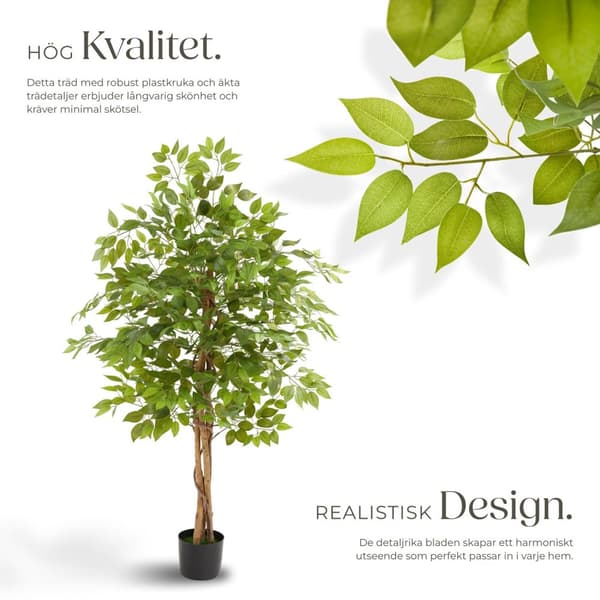 Konstgjort fikusträd Fida, naturtrogen textur - 160 cm