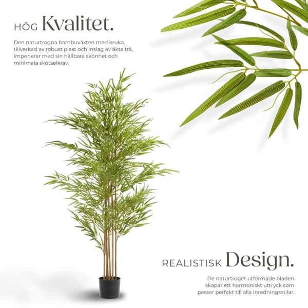 Konstgjort bambuträd Bambosa, naturtrogen textur - 180 cm