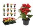 Miniatyrbillede 1 af 2: Kunstige dekorative blomster i en potte 22x11x11 cm