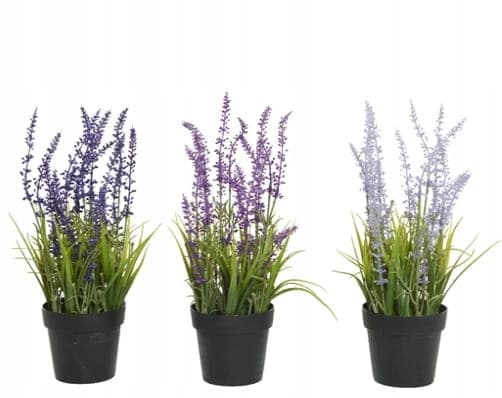 Lavendel i potte kunstig dekorativ plante 1 stk. 30 cm