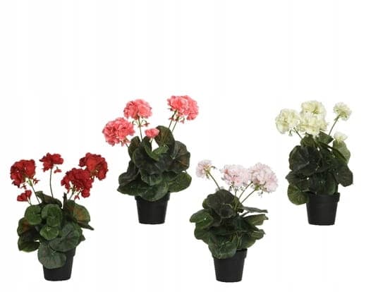 Kunstig dekorativ blomst i sort potte 35 cm 1 stk.