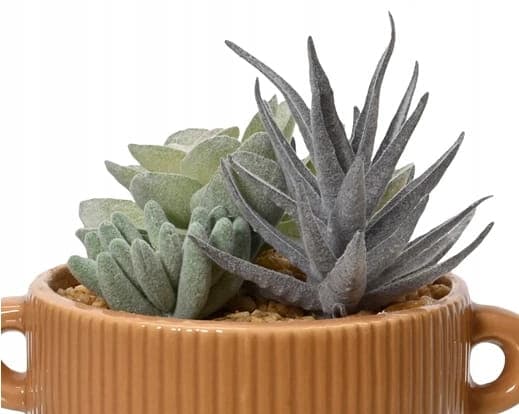 Kaktus i en dekorativ potte kunstig plante 13x13 cm