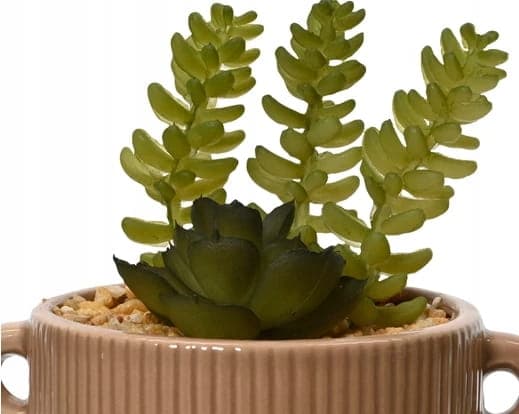 Kaktus i en dekorativ potte kunstig plante 13x13 cm